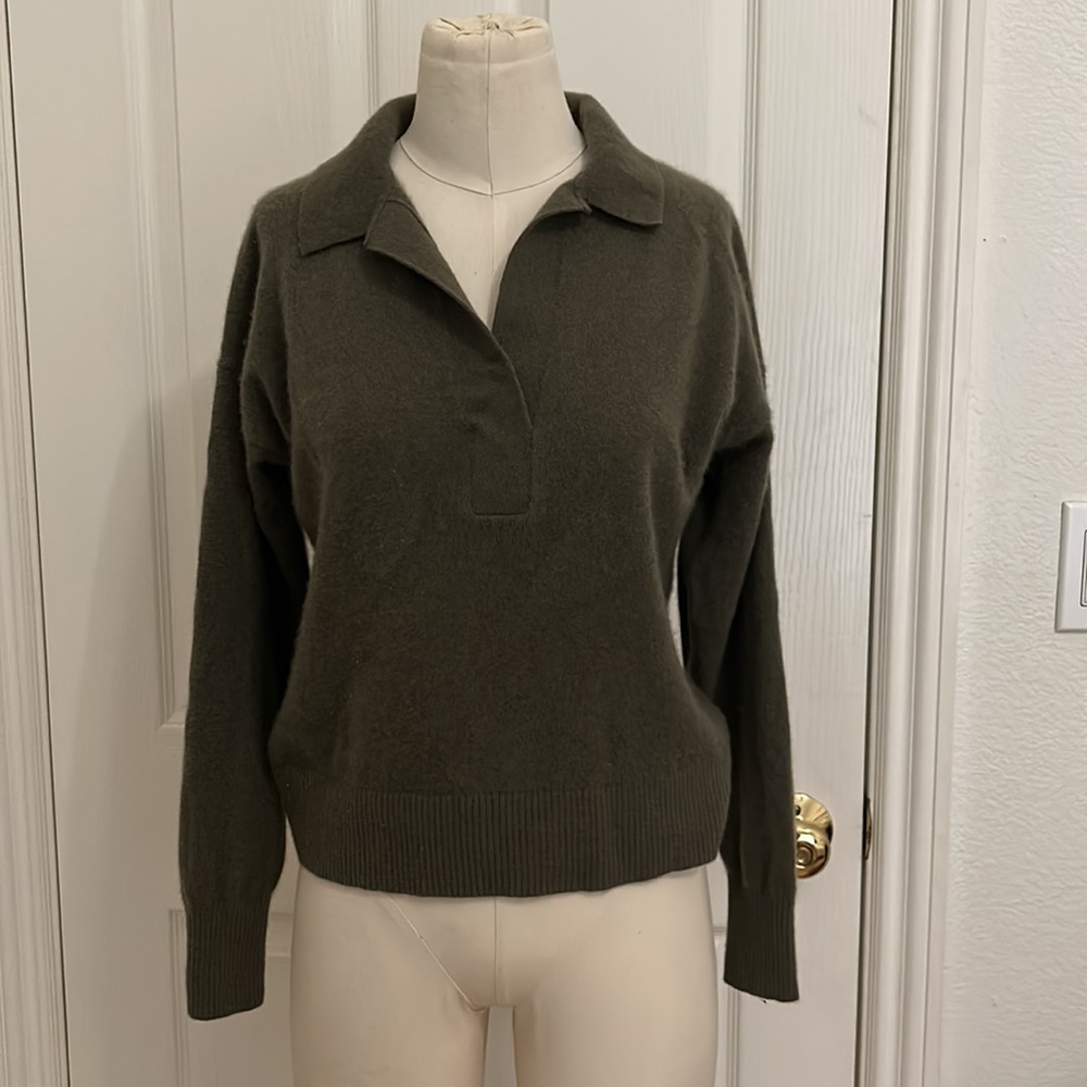 Everlane cashmere long sleeve polo